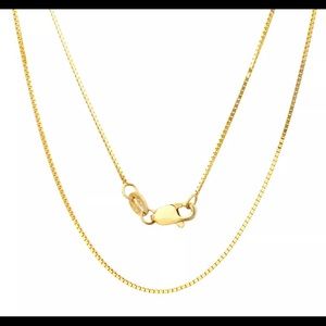 14kt solid yellow gold box chain